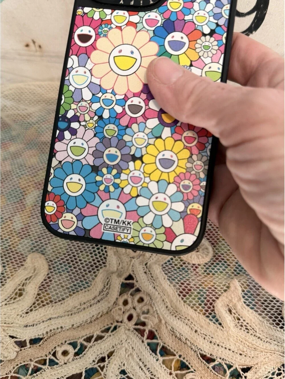 CASETiFY Takashi Murakami Smiling Flower iPhone 16 Pro Max MagSafe Case Colorful